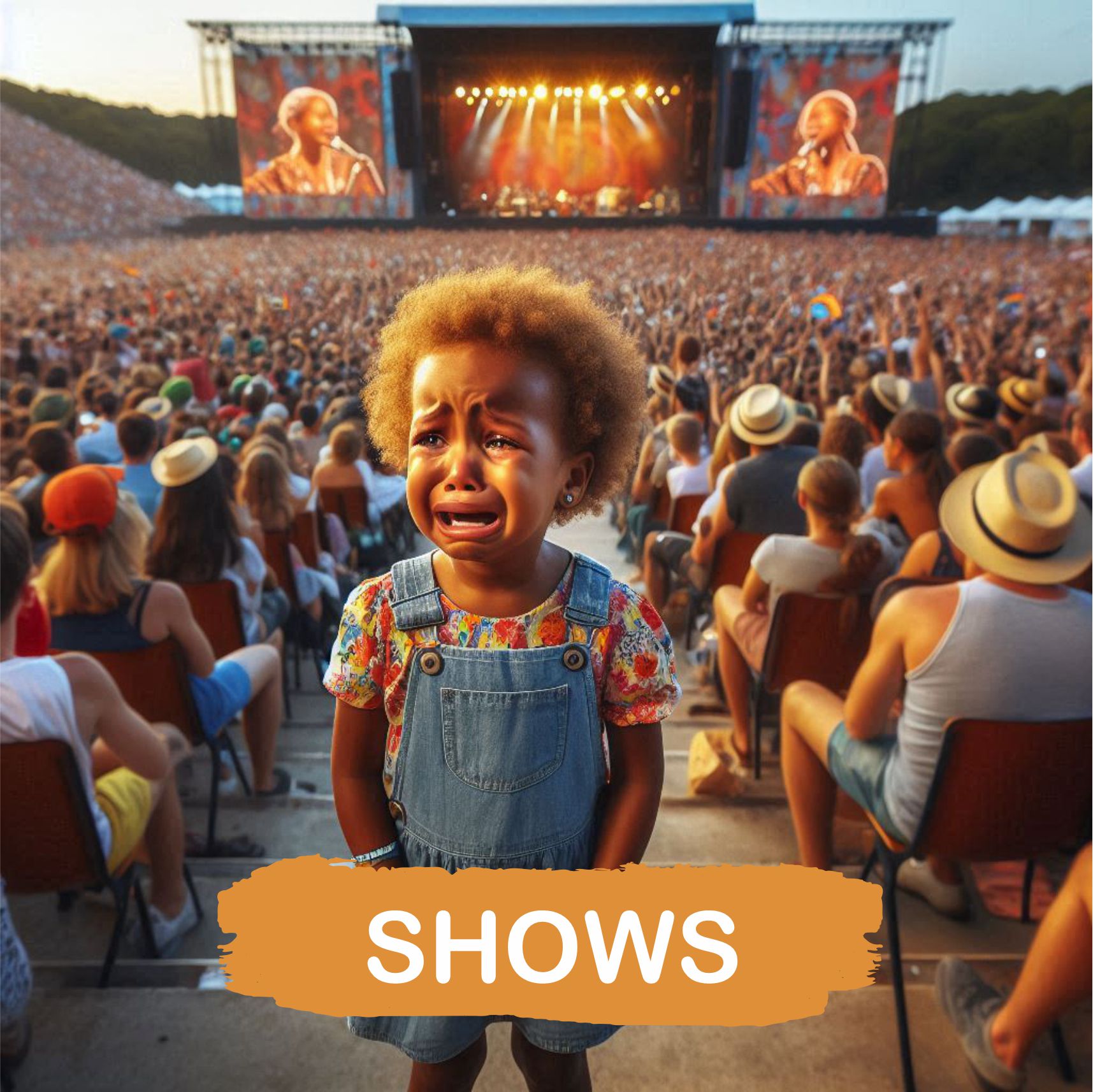 Filhos Criança perdida no show
